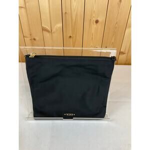 TUMI Travel Zipper Bag/Clutch, Black- about 9x9 in